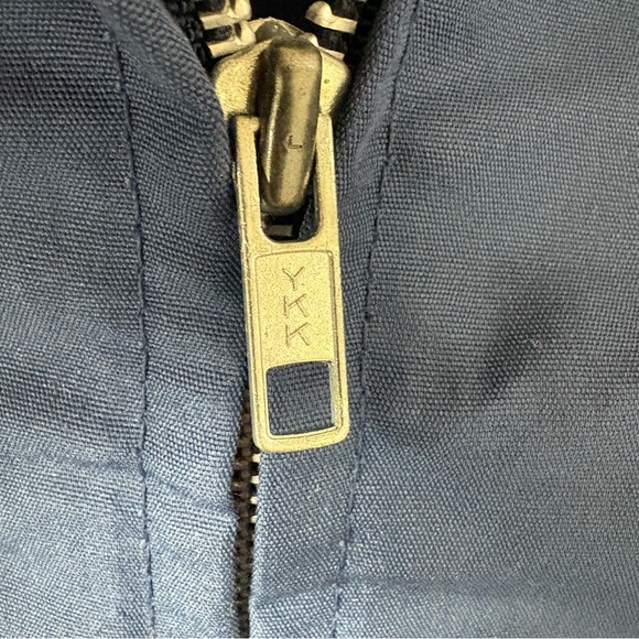 Vtg 70s/80s Vanderbilt Eisenhower Work Jacket Blue USA Made Zepel Mens Small NOS - Picture 12 of 16